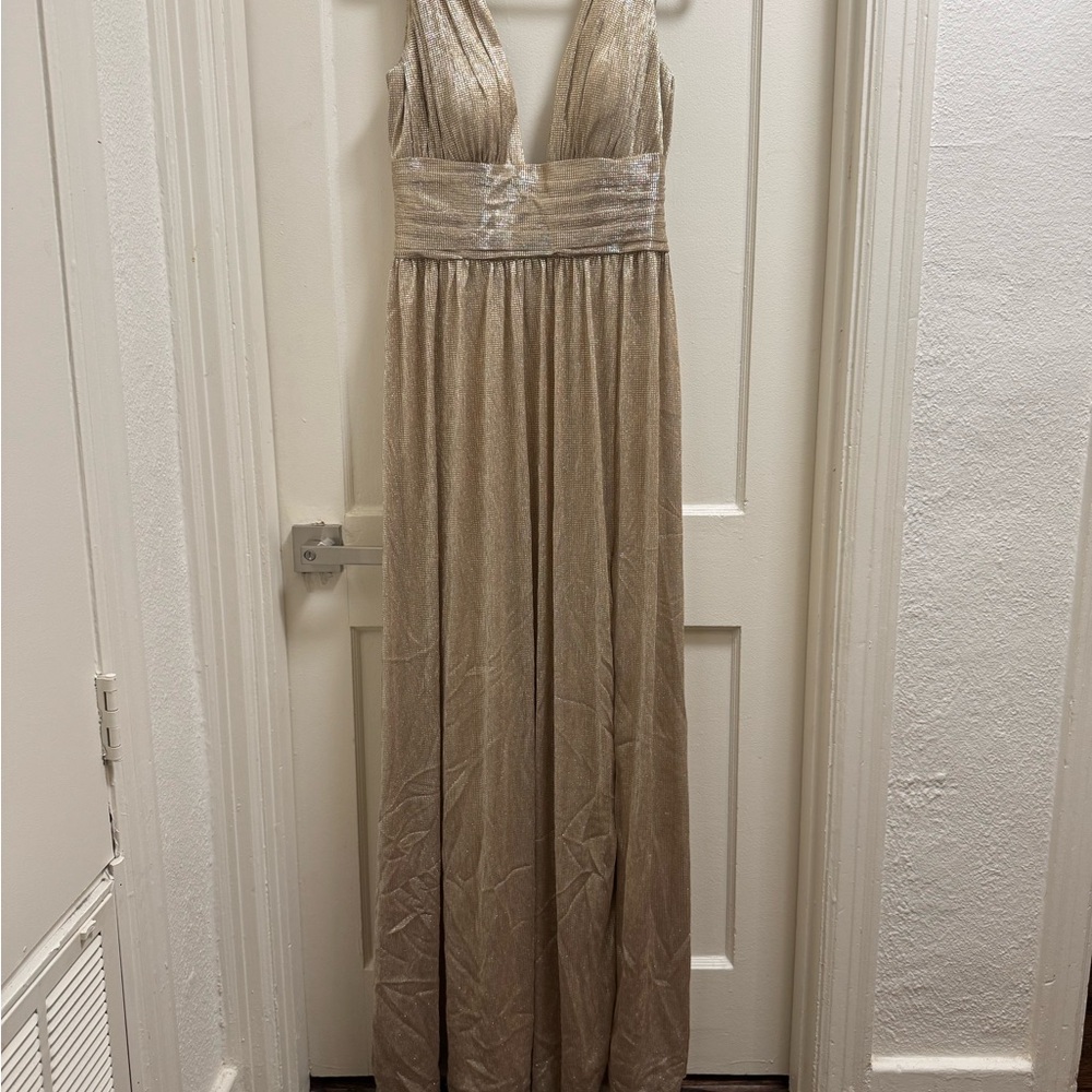 Kay Unger Gold Maxi Dress